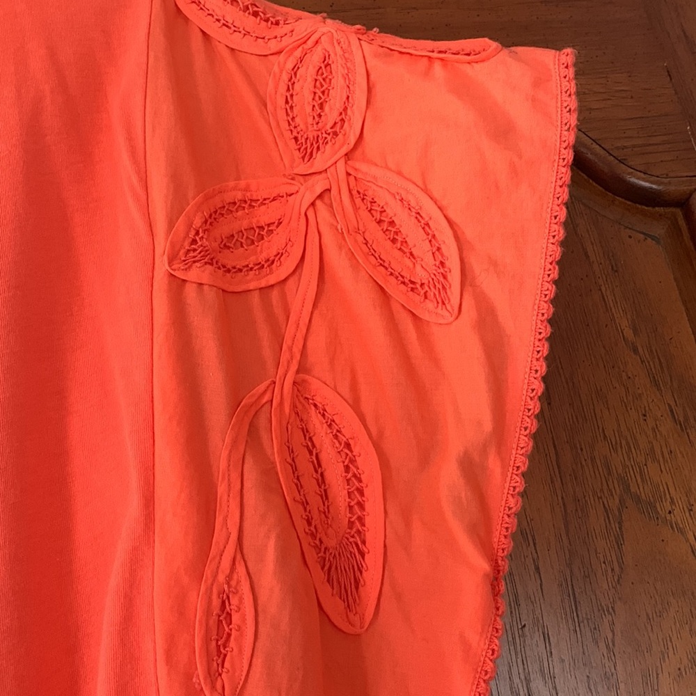 A.N.A Beautiful Coral/Peach Summer Top With Adjustable Side Tassels Size XL - Picture 4 of 14